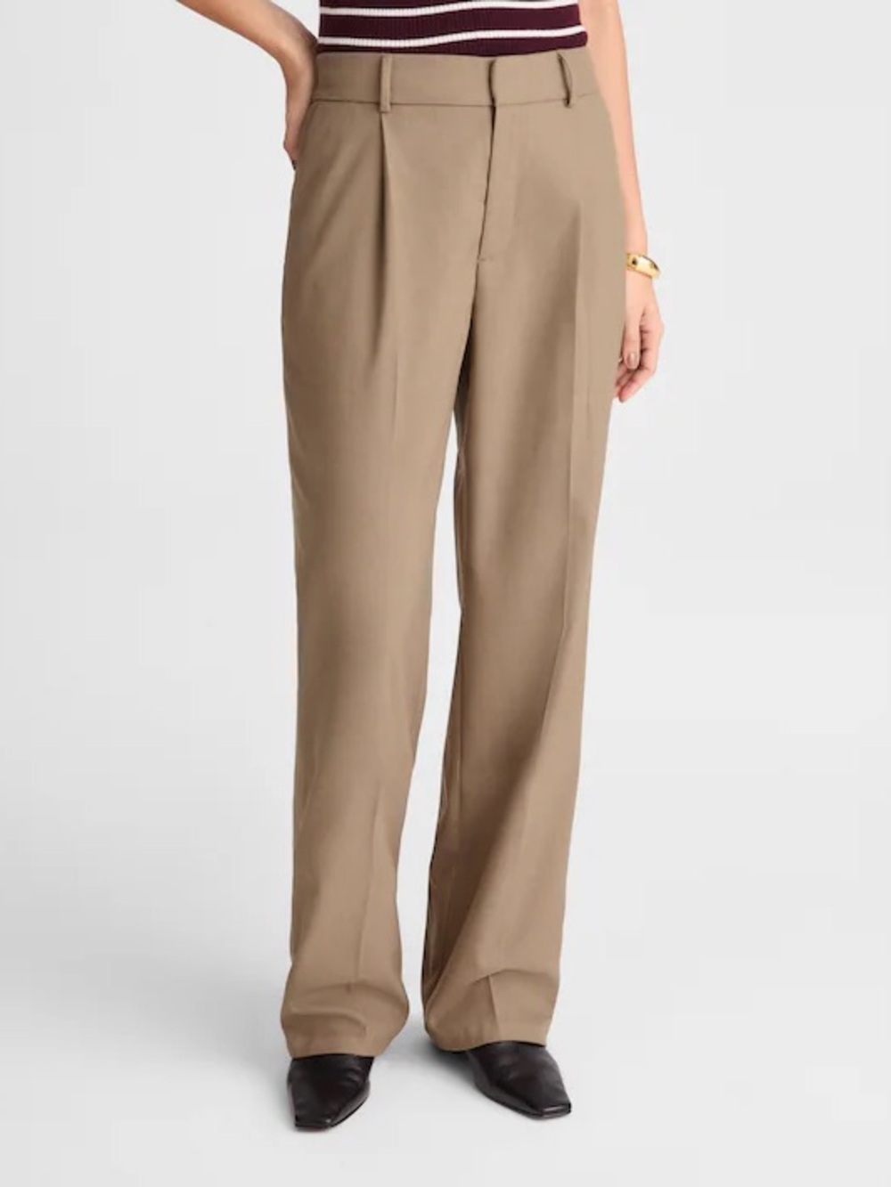 NWT Madewell 0 Petite Slouchy Straight Pants in
Brushed Twill Dark Oat Melange